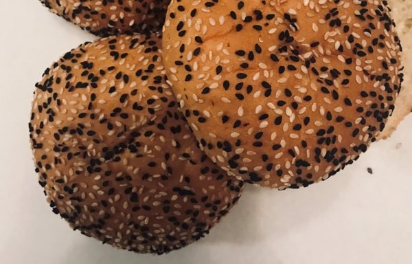 Black and White Sesame Bun, Sliced